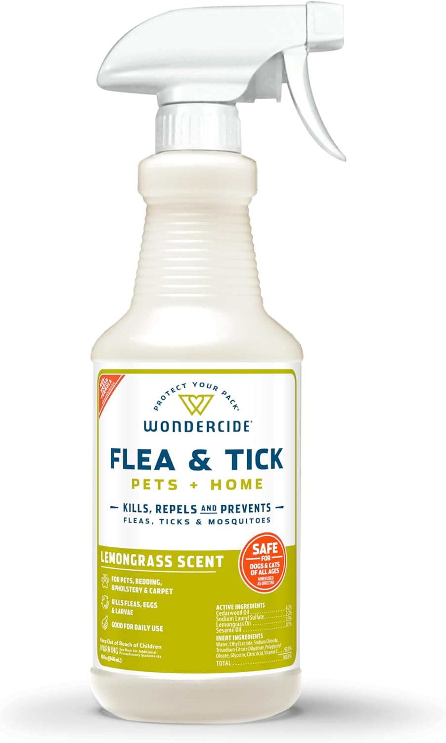 Wondercide Natural Flea, Tick & Mosquito Spray for Pets & Home with Essential Oils - 16 oz.
