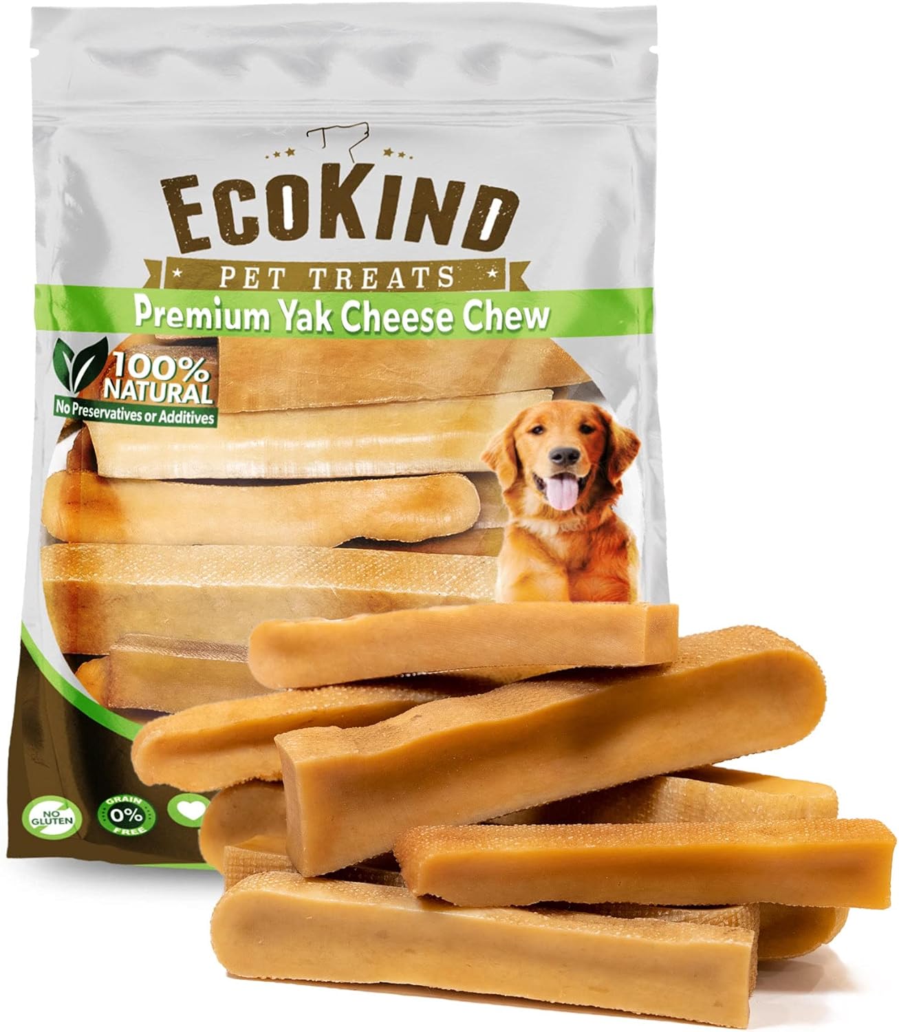 EcoKind Pet Treats Gold Yak Dog Chews(5 lb. Bag) (5 lb. Bag).